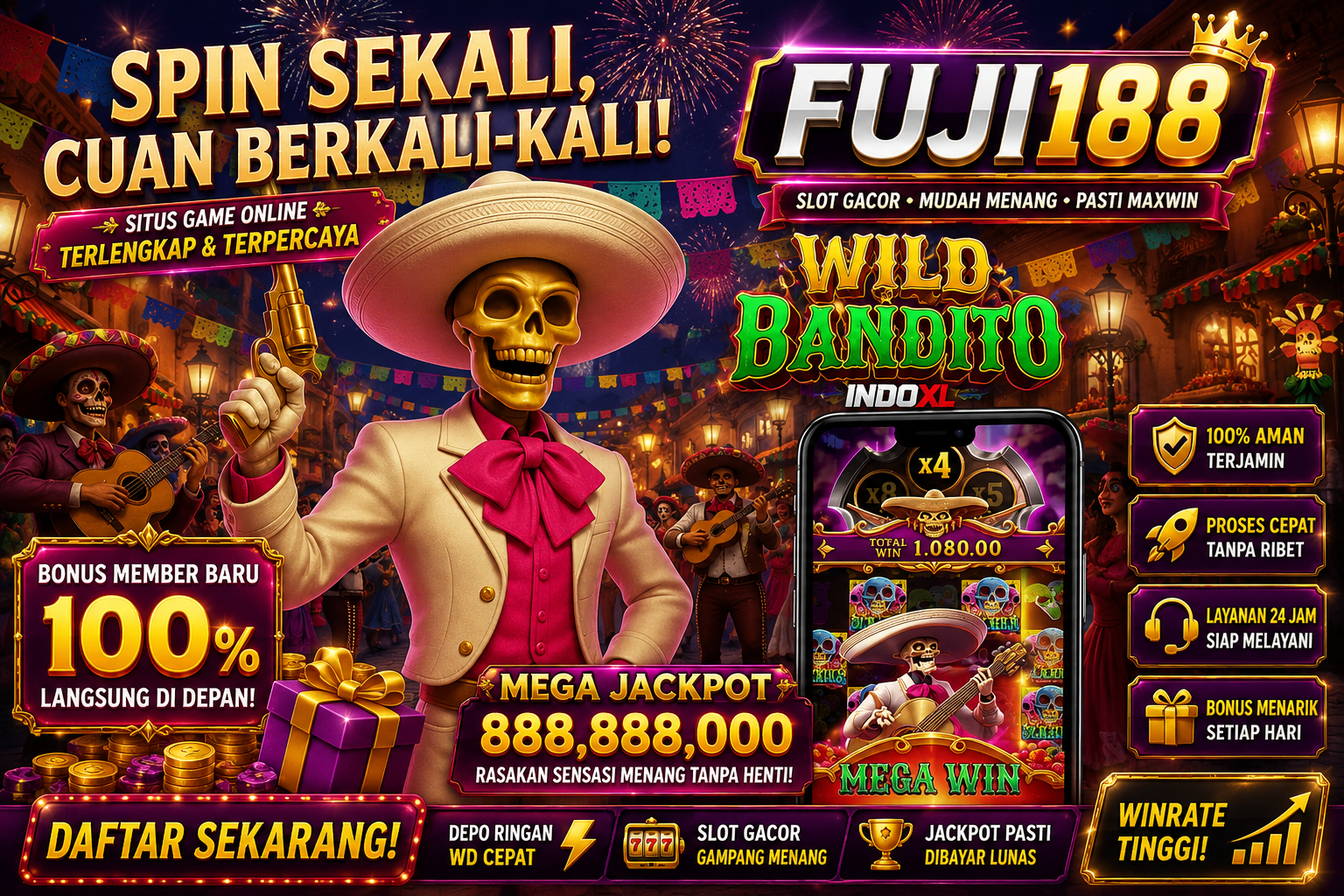 SLOT GACOR: Gampang Menang, WILD BANDITO Terbaik Di Fuji188