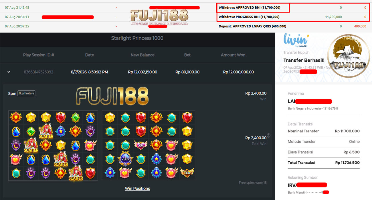 SLOT GACOR: Gampang Menang, Terbukti Di GAME Starlight Princess 1000